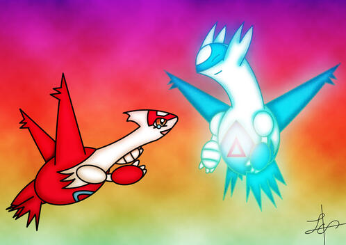 Pokemon Drawing Challenge Part 31: Latias + Latios